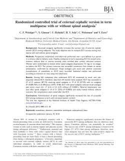 OBSTETRICS Randomized controlled trial of external cephalic