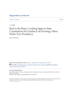 the Basics: Looking Again to State Constitutions for Guidance on