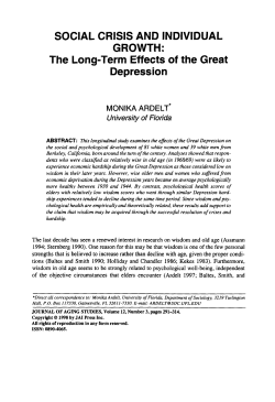 Social crisis and individual growth: The long