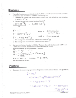 5c Mass Energy Equivalence (Mass Defect) pg 333 to 337