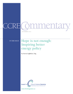 Hope is not enough: Inspiring better energy policy