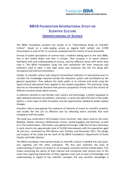 bbva foundation international study on scientific culture