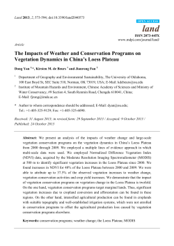The Impacts of Weather and Conservation Programs on Vegetation