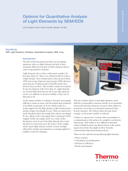 Options for Quantitative Analysis of Light Elements by SEM/EDS