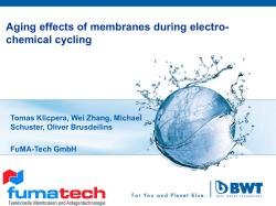 Aging effects of membranes during electro- chemical cycling