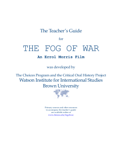 Fog of War Lesson Plan - Sony Pictures Classics