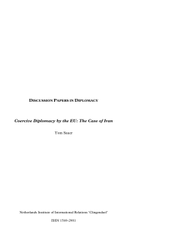 Coercive Diplomacy by the EU: The Case of Iran