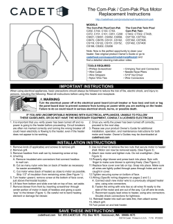 Motor Replacement Guide Com-Pak (CS) / Twin