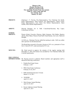 Minutes of the - San Antonio Fire and Police Pension Fund