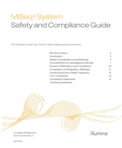 MiSeq FGx System Safety and Compliance Guide