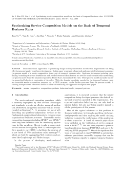 Synthesizing Service Composition Models on the Basis of Temporal