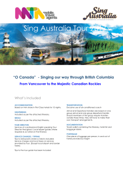 Canada Itinerary