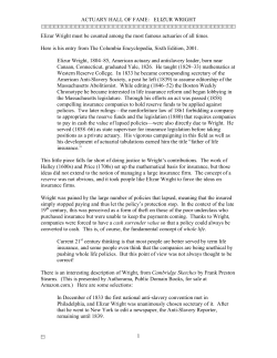 Shulman, pp 73-76, gives story of Elizur Wright in US, 1840s
