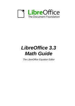 LibreOffice 3.3 Math Guide