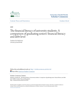The financial literacy of university students