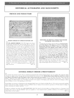 historical autographs and manuscripts