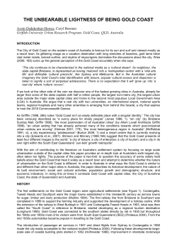 The Unbearable Lightness of Being Gold Coast