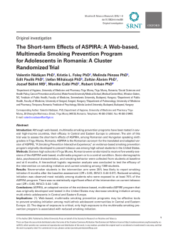 The short-term effects of ASPIRA &ndash; a web