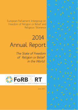 European Parliament Intergroup, Freedom of Religion or Belief