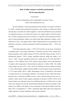 Role of sulfur isotopes to classify geochemically Pb-Zn