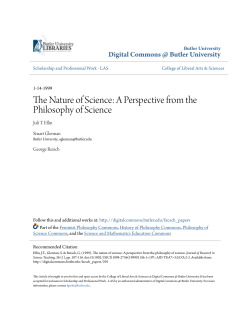 A Perspective from the Philosophy of Science