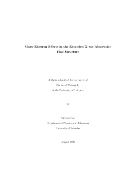 Many-Electron Effects in the Extended X