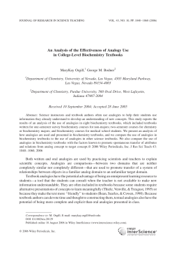 An analysis of the effectiveness of analogy use in college