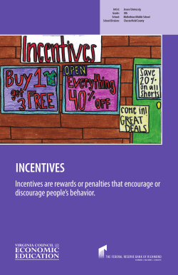 Incentives - Federal Reserve Bank of Richmond