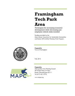 Framingham Tech Park Area - Metropolitan Area Planning Council