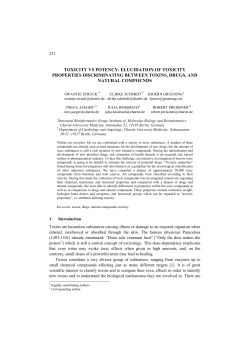TOXICITY VS POTENCY: ELUCIDATION OF TOXICITY
