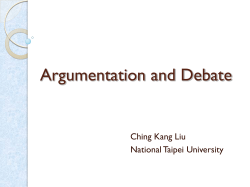 Argumentation and Debate