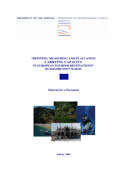 Defining, Measuring and Evaluating Carrying Capacity