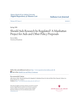 A Manhattan Project for Aids and Other Policy Proposals