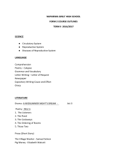 naparima girls` high school form 2 course outlines term ii 2016/2017