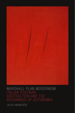 MARSHALL PLAN MODERNISM ITALIAN POSTWAR