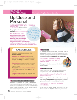 Up Close and Personal: Avoiding errors with personal pronouns