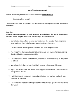 Identifying Onomatopoeia