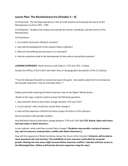 Lesson Plan: The Revolutionary Era (October 5 &ndash; 9)