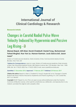 Changes in Carotid Radial Pulse Wave Velocity Induced by