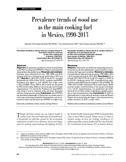 Prevalence trends of wood use as the main cooking fuel in Mexico