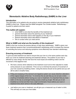 (SABR) to the Liver