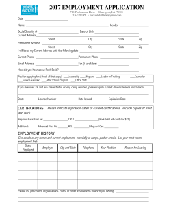 Rock Solid Employment Application