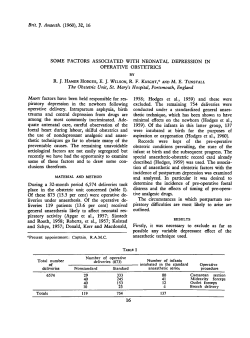 SOME FACTORS ASSOCIATED WITH NEONATAL DEPRESSION