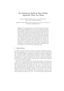 The Polyhedral Model Is More Widely Applicable