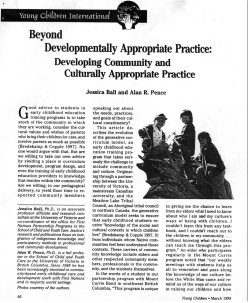 Developmentally Appropriate Practice