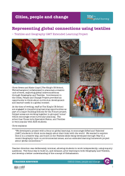 Representing global connections using textiles