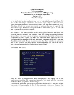 Artificial Intelligence - Text of NPTEL IIT Video Lectures