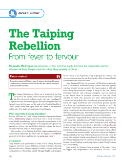 The Taiping Rebellion