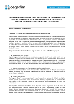 Internal control procedures