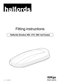 Fitting instructions